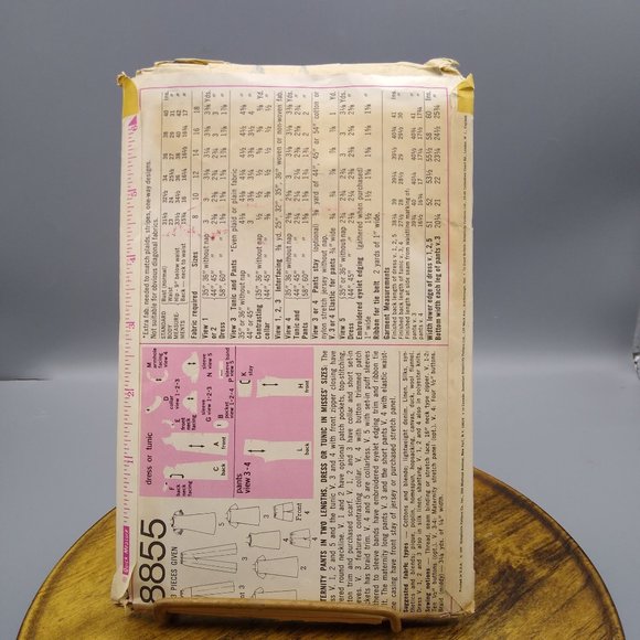 Vintage Sewing PATTERN Simplicity 8855, Women Maternity Pants Dress and Tunic - Picture 2 of 3